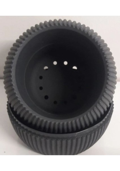 Mercan Saksı 2 Numara 0,35 Litre Su Hazneli Dekoratif Kaktüs Sukulent Saksı 11,8 x 9,2 cm
