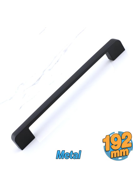 Radus Siyah Metal Kulp 192 mm -19.2 cm Mobilya Çekmece Mutfak Dolabı Dolap Kulpları