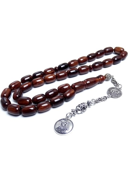 Katalin Tesbih Kahverengi Dik Damarlı Kapsül Kesim Alpaka Kam? fiyatları