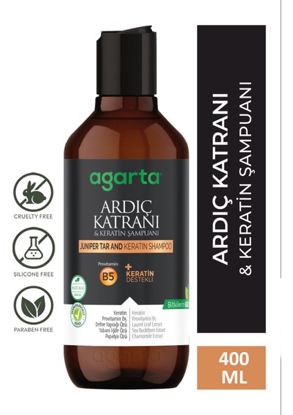 Ardıç Katranı ve Keratin Şampuanı-Saç Egzeması-Kepek 400 ml