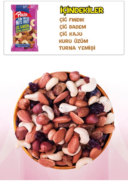 Paşa Kuruyemiş Karışık Süper Mix Kuruyemiş 40 gr x 12 Adet (Toplam 480 gr)