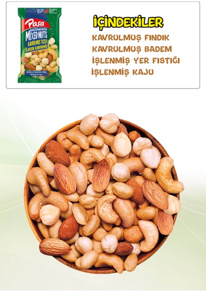 Paşa Kuruyemiş Karışık Süper Mix Kuruyemiş 40 gr x 12 Adet (Toplam 480 gr)