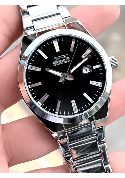 SL.1.372 Slazenger Çelik Kordon Takvimli 5 Atm Su Geçirmez Erkek Kol Saati modelleri