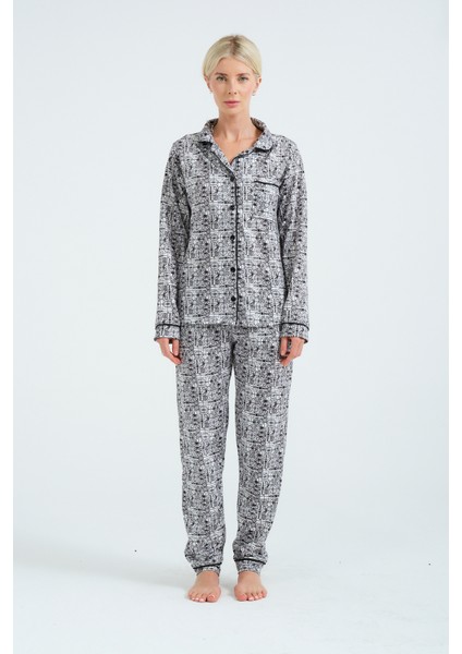 Gömlek Yakalı Pijama Takımı