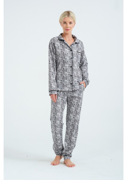 Gömlek Yakalı Pijama Takımı