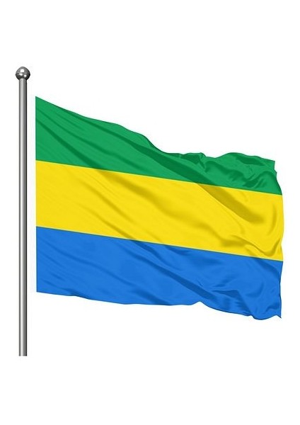 Gabon Gönder Bayrağı 50 x 75 cm