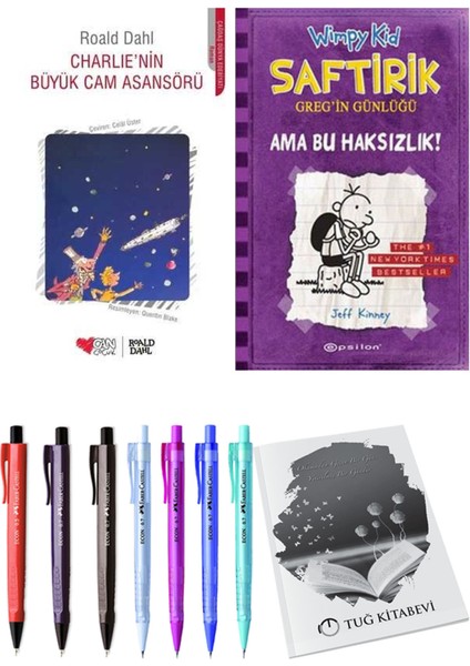 Saftirik 5 Ama Bu Haksızlık! ve Charlie'nin Büyük Cam Asansörü 2'li Set - Kalem