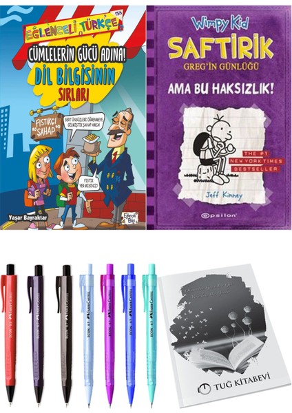 Saftirik 5 Ama Bu Haksızlık! ve Cümlelerin Gücü Adına! Dil Bilgisinin Sırları 2'li Set - Kalem