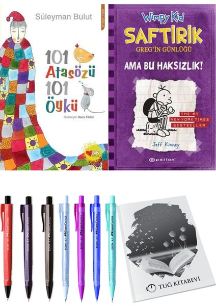 Saftirik 5 Ama Bu Haksızlık! ve 101 Atasözü 101 Öykü 2'li Set - Kalem