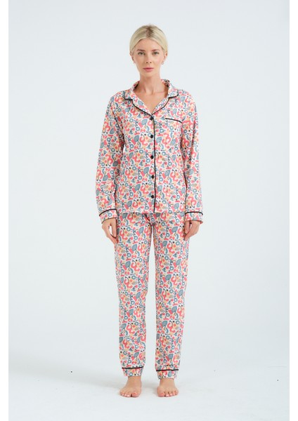 Gömlek Yakalı Pijama Takımı