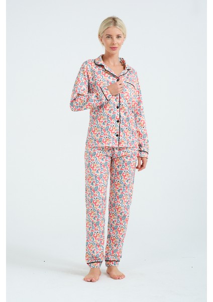 Gömlek Yakalı Pijama Takımı