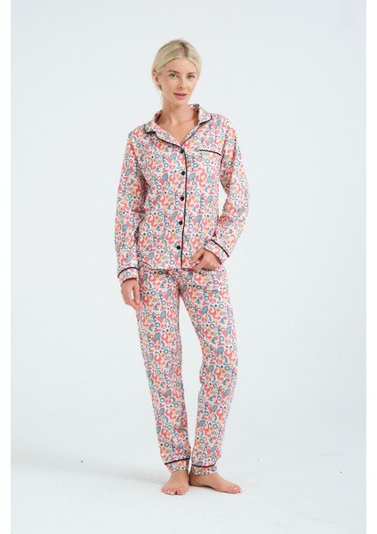 Gömlek Yakalı Pijama Takımı