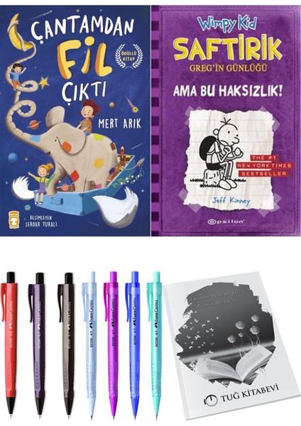 Saftirik 5 Ama Bu Haksızlık! ve Çantamdan Fil Çıktı 2'li Set - Kalem