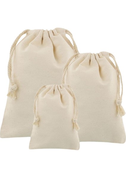 3 Lü Mutfak Düzenleyici Içi Bez Torba Organizer Set- Baskısız