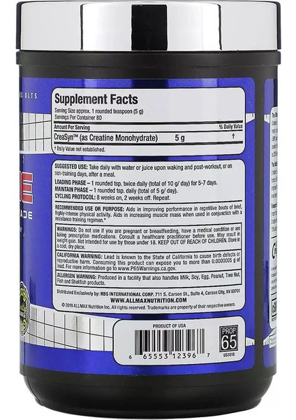 Creatine Monohydrate 400G - 80 Servis