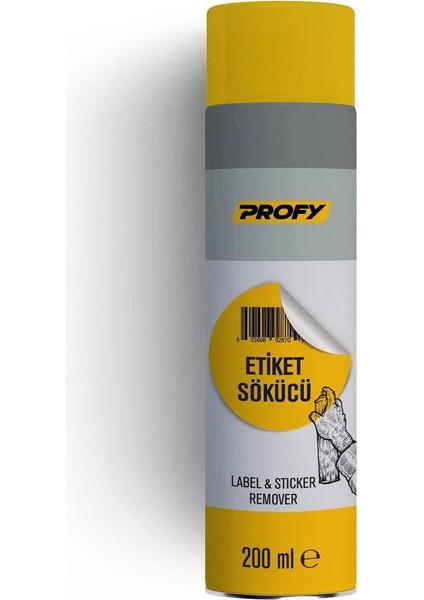 Etiket Sökücü Sprey 200 ml - Güçlü Yapışkan Temizleyici, Etiket ve Sticker Sökücü