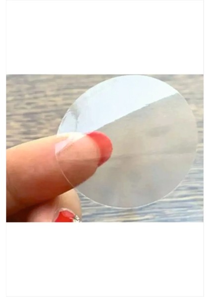 Şeffaf Etiket Kutu-Zarf Ağız Kapatma Kapama Etiketi Bant, Etiket 3x3 cm 120 Adet Yapışkanlı Sticker fiyatları