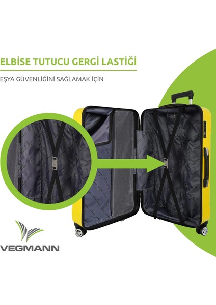 Vela Sarı 2'li Valiz Seti Orta Boy ,kabin Boy modelleri