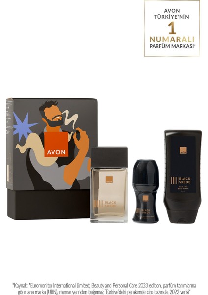 Black Suede Erkek Parfüm, Rollon, Saç ve Vücut Şampuanı Hediye Paketi fiyatları
