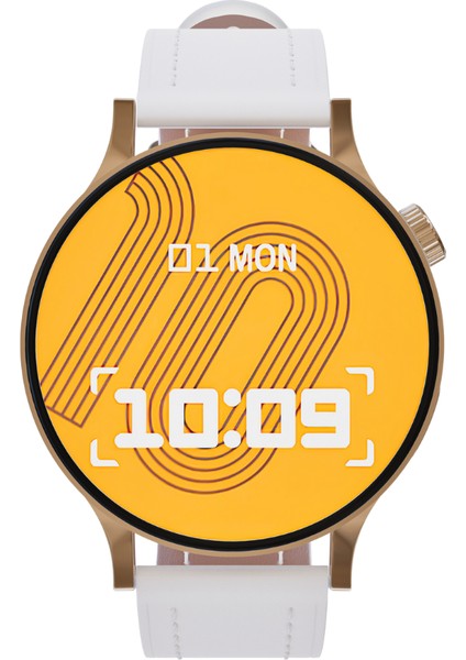 LW38 Gold Kasa 38 mm Beyaz Kordon Akıllı Saat