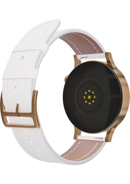LW38 Gold Kasa 38 mm Beyaz Kordon Akıllı Saat