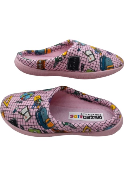 Kız Çocuk Pembe Ultra Hafif Okul Araç-Gereçleri Desenli Ev Içi Terlik GZTRT8521537
