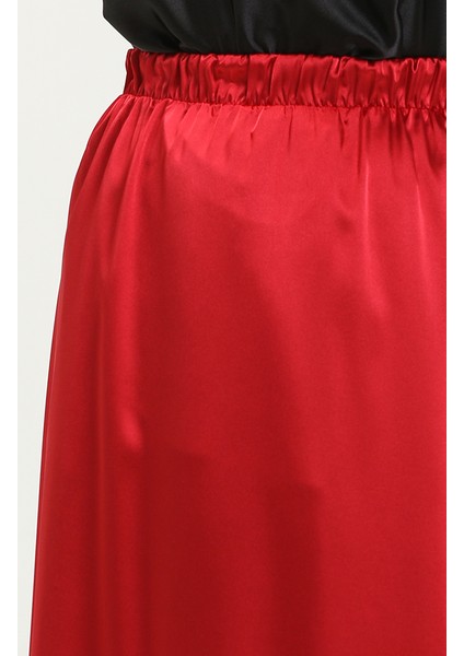 Büzgülü Saten Etek 85068-02 Bordo indirimleri