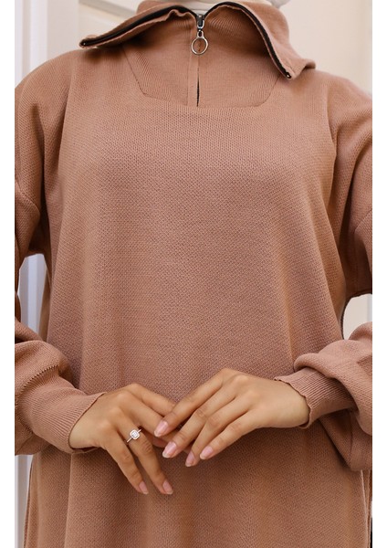 Triko Tunik 11043-02 Vizon fırsatları