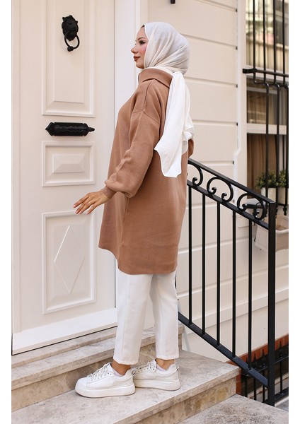 Triko Tunik 11043-02 Vizon indirimleri