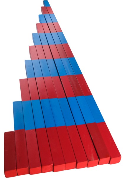 Montessori Kırmızı Mavi Çubuklar ( Büyük ) modelleri