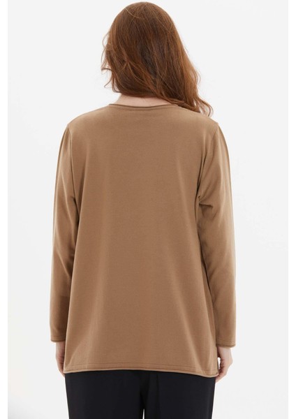 Two Mail Kadın Taş Detaylı Bluz 2668 Camel fırsatları