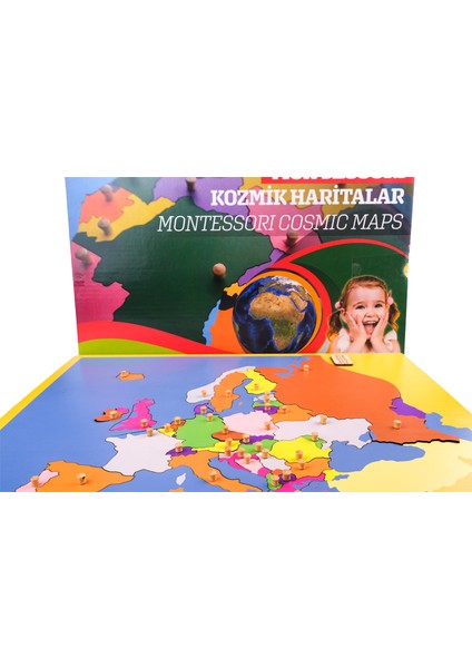 Montessori Avrupa Kıtası Haritası Puzzle modelleri