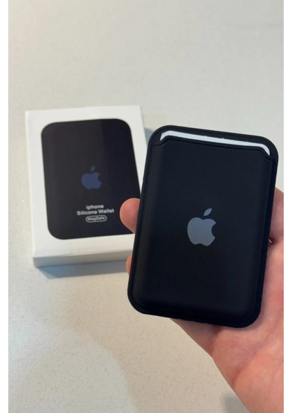 Apple iPhone Uyumlu Telefon Arkası Magsafe Silikon Cüzdan Kartlık Ios 12/13/14/15/16 Ölçüleri 10X6CM