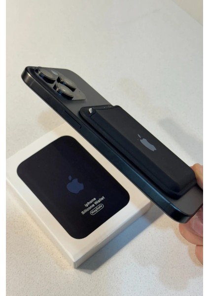 Apple iPhone Uyumlu Telefon Arkası Magsafe Silikon Cüzdan Kartlık Ios 12/13/14/15/16 Ölçüleri 10X6CM