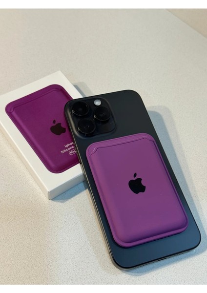 Apple Iphone Uyumlu Telefon Arkası Magsafe Silikon Cüzdan Kartlık Ios 12/13/14/15/16 Ölçüleri 10X6CM