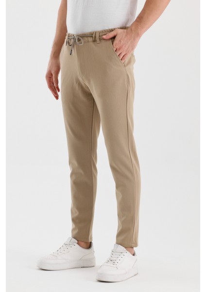 2five Erkek Mevsimlik Örme Kumaş Beli Lastikli Yarım Astarlı Taş Renk Jagger Pantolon fiyatları