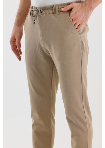 2five Erkek Mevsimlik Örme Kumaş Beli Lastikli Yarım Astarlı Taş Renk Jagger Pantolon modelleri