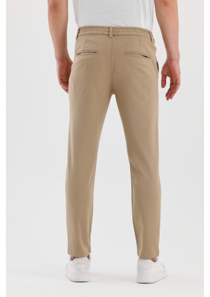 2five Erkek Mevsimlik Örme Kumaş Beli Lastikli Yarım Astarlı Taş Renk Jagger Pantolon indirimleri