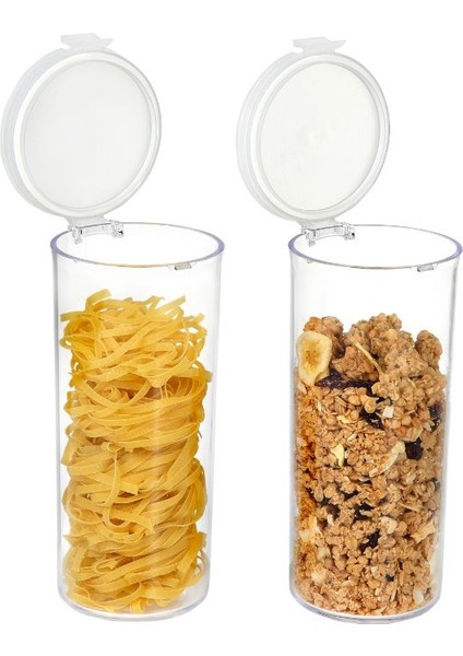 Moonstar Hava Sızdırmaz Kilitli Silindir Kavanoz 2 X1300 ml Bpa Free-Jarset2