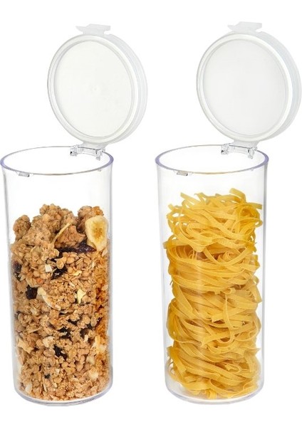 Moonstar Hava Sızdırmaz Kilitli Silindir Kavanoz 2 X1300 ml Bpa Free-Jarset2