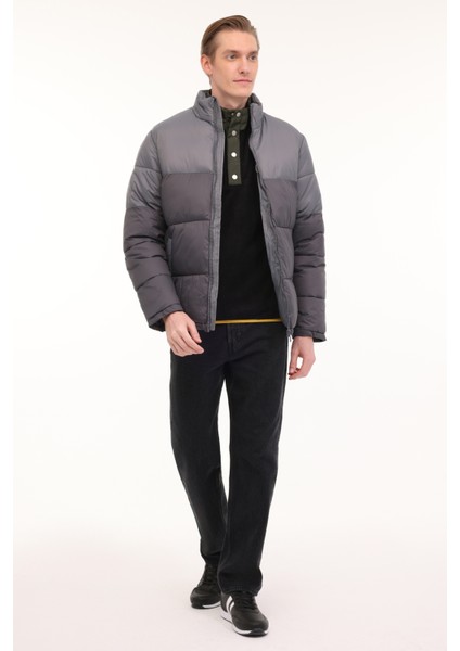 ml Color Coat 4pr Antrasit Erkek Mont modelleri