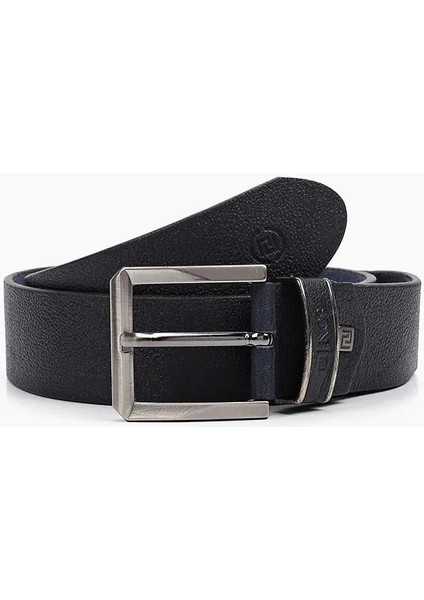 Lacivert Erkek Deri Floater Desenli Tokalı 4 cm Kemer Ncs Jeans 13