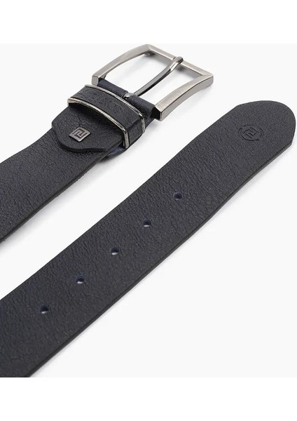 Lacivert Erkek Deri Floater Desenli Tokalı 4 cm Kemer Ncs Jeans 13