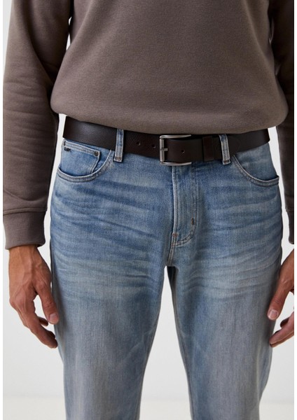 Kahve Erkek Deri Floater Desenli Tokalı 4 cm Kemer Ncs Jeans 8