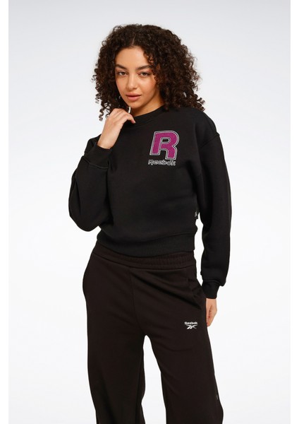 Ov Crew Siyah Kadın Sweatshirt