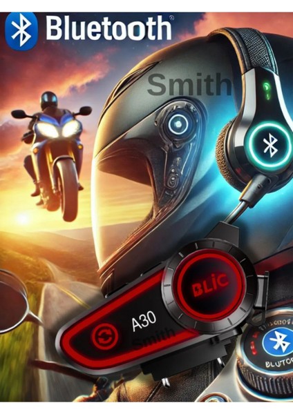 A30 5.3 Su Geçirmez Motosiklet Kask Bluetooth Interkom Intercom Kulaklık Mikrofon