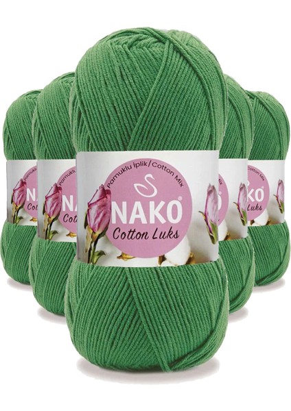 5 Adet Cotton Yelek Tunik Kazak Bluz Hırka ipi Yünü Yeşil 97576