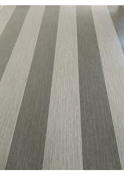 Black Serisi Gri Çizgili Silinebilir Hava Alabilen Duvar Kağıdı (16 M²)