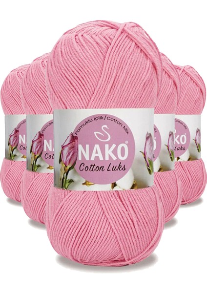 5 Adet Cotton Yelek Tunik Kazak Bluz Hırka ipi Yünü Pembe 97549