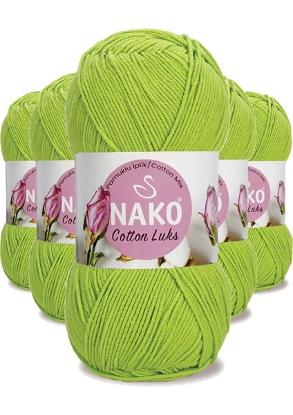 5 Adet Cotton Yelek Tunik Kazak Bluz Hırka ipi Yünü Fıstık Yeşili 97567
